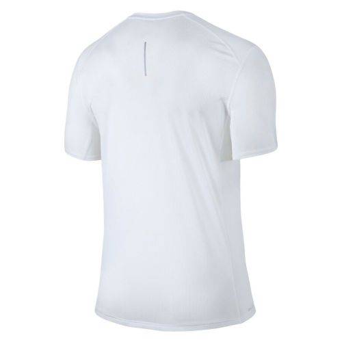 Original Men's Nike Dri-Fit Miler Short Sleeve Top White AT3951 100 Size Large