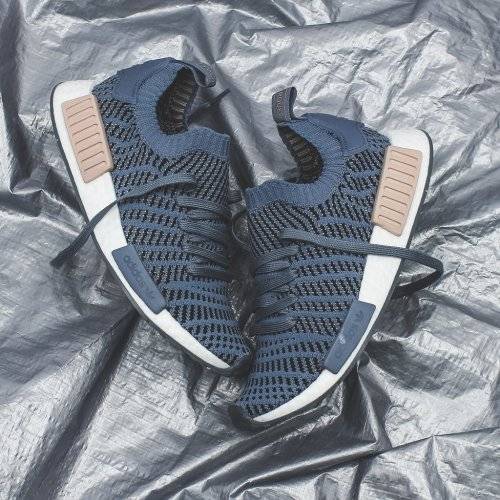 Original Women's adidas NMD_R1 STLT Primeknit Raw Steel / Ash Pearl CQ2029 Size UK 5 (SA 5)