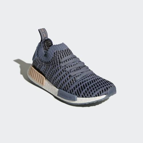 Original Women's adidas NMD_R1 STLT Primeknit Raw Steel / Ash Pearl CQ2029 Size UK 5 (SA 5)