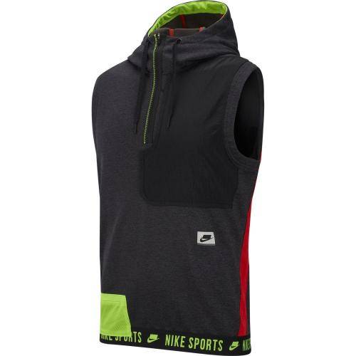 Original Men's Nike Therma Hooded Sleeveless PX Training Hoodie Grey CD5716 010 Size Extra Large