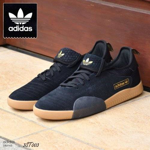Original Men's adidas 3ST.003 Core Black / Gold Metallic DB3163 Size UK 8 (SA 8)
