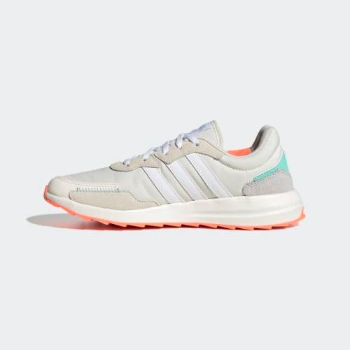 adidas Women's RETRORUN's Chalk White /Cloud White/Signal Coral EH1858 Size UK 5 (SA 5)