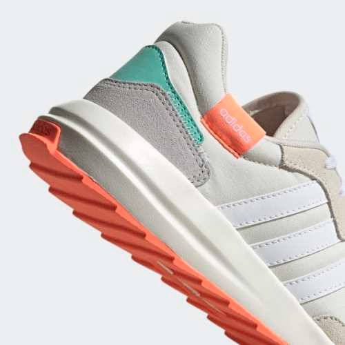 adidas Women's RETRORUN's Chalk White /Cloud White/Signal Coral EH1858 Size UK 5 (SA 5)