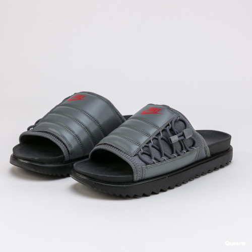 Nike Men's Asuna Slides Black/University Red/ Grey CI8800 006 Size UK 7 (SA 7)