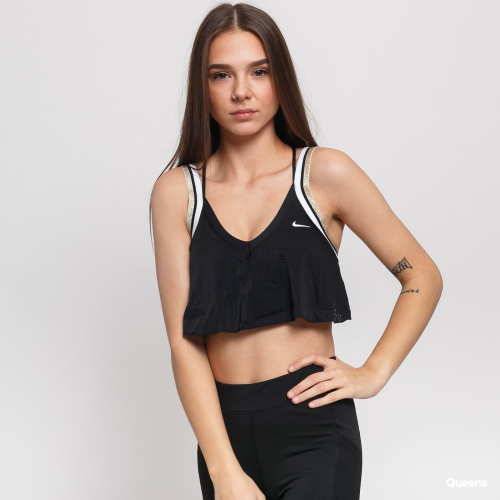 NIKE Women Sports Wear Jersey Glam Bra black/ White/ Gold BV4897 010 Size Medium