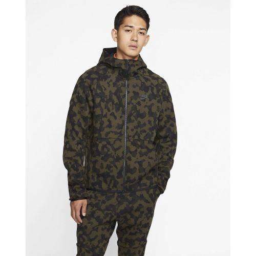 Nike Men's Sportswear Tech Camouflage FULL ZIP Printed Hoodie CJ5975 222 Size Large
