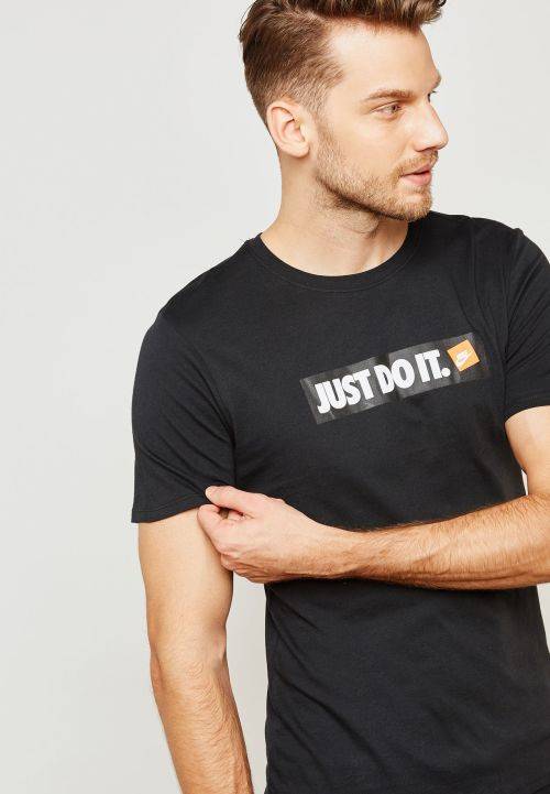 NIKE Men's Sportswear NIKE JUST DO IT TEE Black CI4958 010 Size XXL