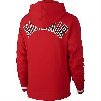 Nike AIR Men's Sportswear Full ZIP Hoodie Fleece Red (LOOSE FIT) CN9117 657 Size Large