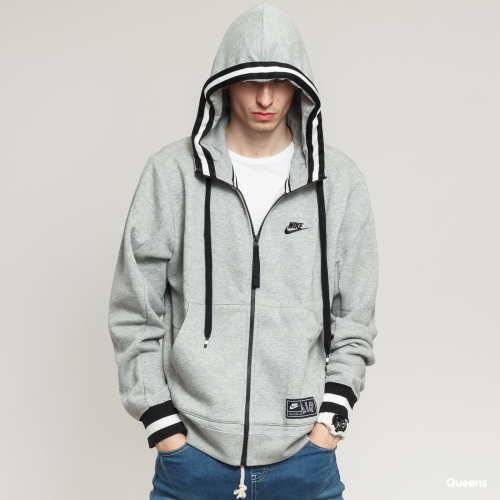 Nike AIR Men's Sportswear Full ZIP Hoodie Fleece Grey (LOOSE FIT) CN9117 063 Size Large