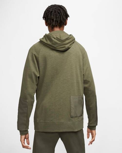 Nike Men's Sportswear Full Zip Hoodie Cargo Khaki (Standard Fit) CI9584 325 Size Large