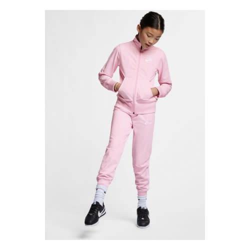 Nike GIRL's Sportswear Full Track Suit PINK/ White CJ4364 663 Size Medium