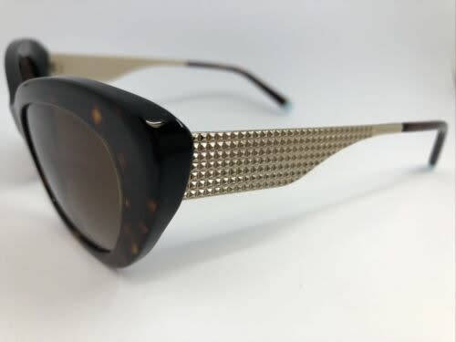 Tiffany & Co Original Women's Cat's Eye Sunglasses Dark Havana/ Brown Gradient TF4158 8015/ 3B