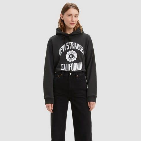 LEVI'S Women's SAM HOODIE BLACK 856780001 Size Medium