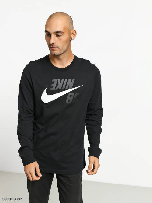 Nike Men's SB Backwards Black Long Sleeve T-Shirt CI7572 010 Size Medium