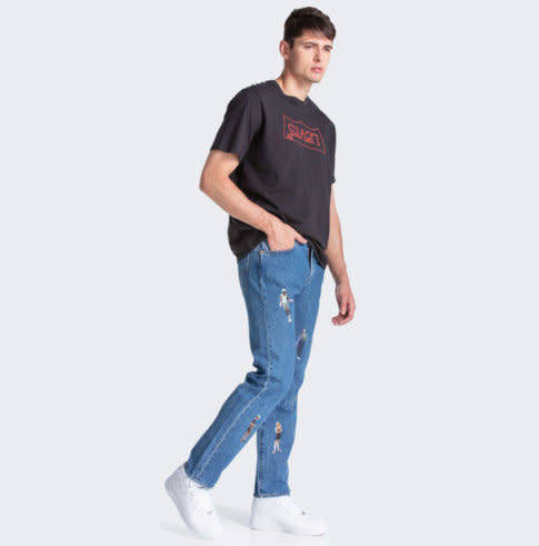 LEVI'S® X STRANGER THINGS LIMITED EDITION 505 REGULAR FIT JEANS Mikey Stone Blue Size 36 x 32