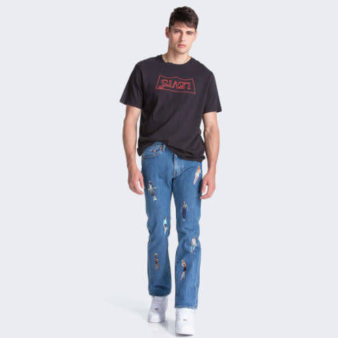 LEVI'S® X STRANGER THINGS LIMITED EDITION 505 REGULAR FIT JEANS Mikey Stone Blue Size 36 x 32