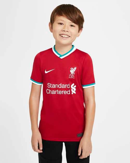 Nike Liverpool FC 2020/21 Stadium Home Older Kids' Football Shirt (STD FIT) CZ2647 687 Size Large