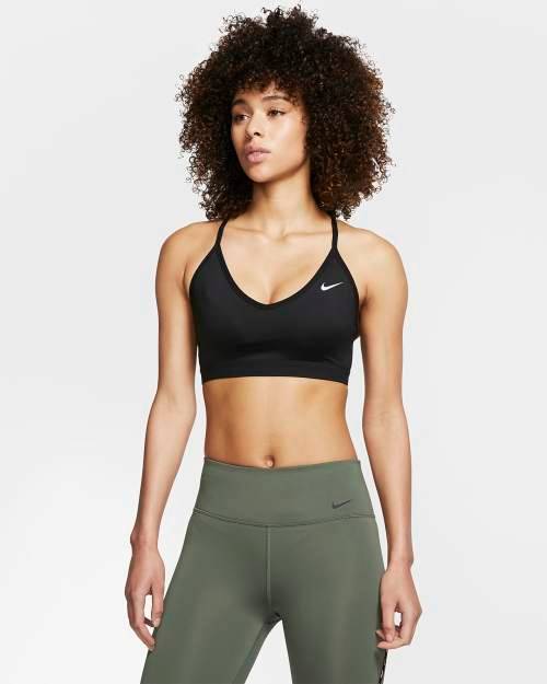 NIKE Women's Indy Light Support Padded Sports Bra Black 878614 011 Size Medium