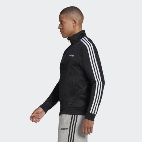 adidas Men's ESSENTIALS 3STRIPE TRACK TOP Black EV5887 Size Large