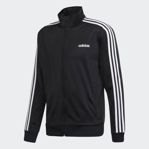 adidas Men's ESSENTIALS 3STRIPE TRACK TOP Black EV5887 Size Large