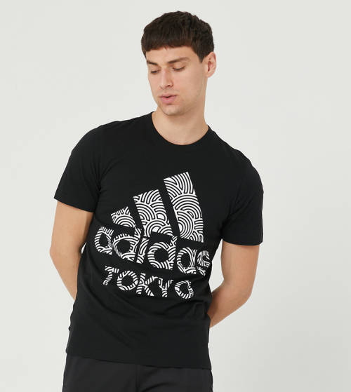 adidas Men's TOKYO PACK SHORT SLEEVE TEE Black / White GD5006 Size Medium