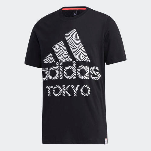 adidas Men's TOKYO PACK SHORT SLEEVE TEE Black / White GD5006 Size Medium
