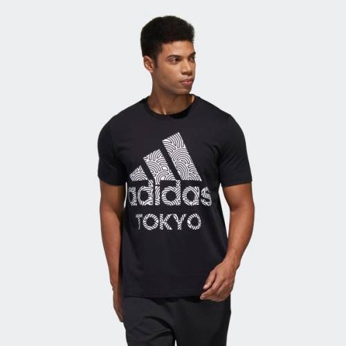 adidas Men's TOKYO PACK SHORT SLEEVE TEE Black / White GD5006 Size Medium