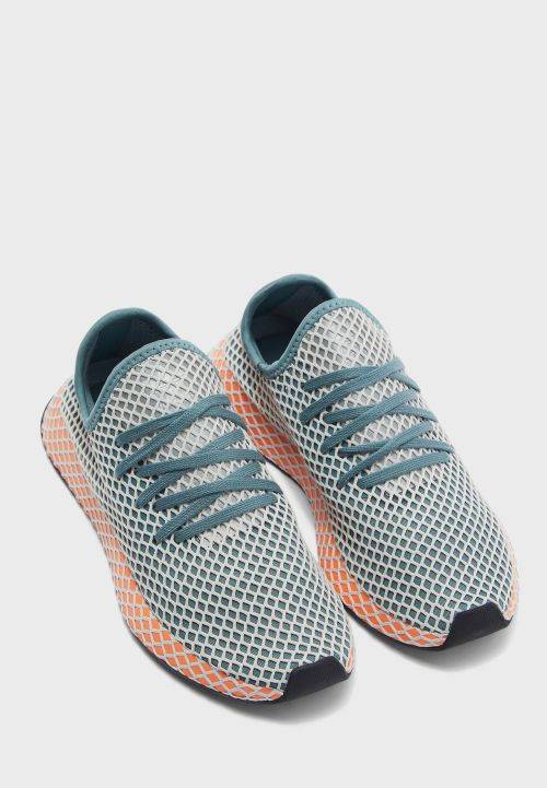 adidas Men's DEERUPT RUNNER Green/ Orange EG5360 Size UK 9 (SA 9)