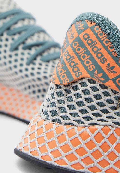 adidas Men's DEERUPT RUNNER Green/ Orange EG5360 Size UK 9 (SA 9)