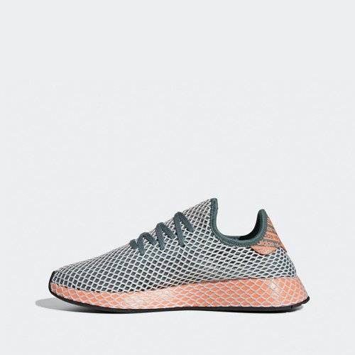 adidas Men's DEERUPT RUNNER Green/ Orange EG5360 Size UK 9 (SA 9)