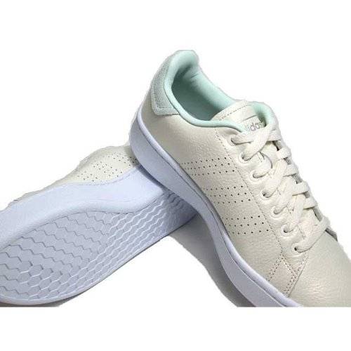 adidas Women's Advantage bold Cloud White / Dash Green EH2056 Size UK 5 (SA 5)