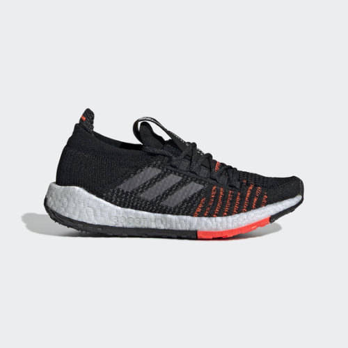 adidas Women's PulseBOOST HD Core Black / Grey Five / Solar Red EE4030 Size UK 5 (SA 5)