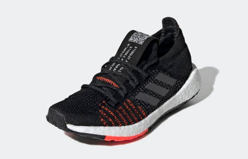 adidas Women's PulseBOOST HD Core Black / Grey Five / Solar Red EE4030 Size UK 5 (SA 5)