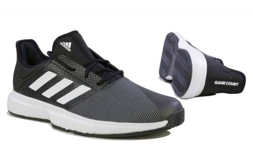 adidas Men's GameCourt CORE BLACK/ CLOUD WHITE/ GREY SIX EG2009 Size UK 8 (SA 8)