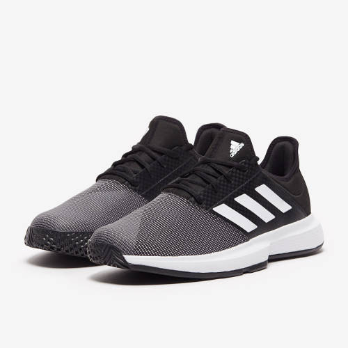 adidas Men's GameCourt CORE BLACK/ CLOUD WHITE/ GREY SIX EG2009 Size UK 8 (SA 8)