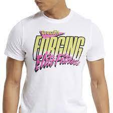 Reebok Men's CrossFit® 90s Cali Graphic Tee White FS7649 Size Large