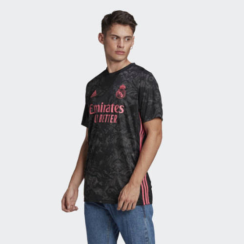 adidas Men's REAL MADRID 20/21 THIRD JERSEY Black GE0933 Size Large