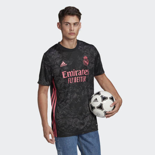 adidas Men's REAL MADRID 20/21 THIRD JERSEY Black GE0933 Size Large