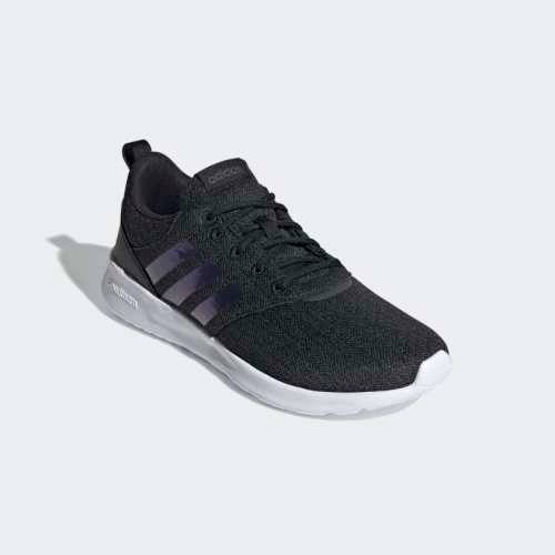 adidas Women`s QT RACER 2.0 Core Black/ Iridescent/ Grey Six FY8309 Size UK 5 (SA 5)