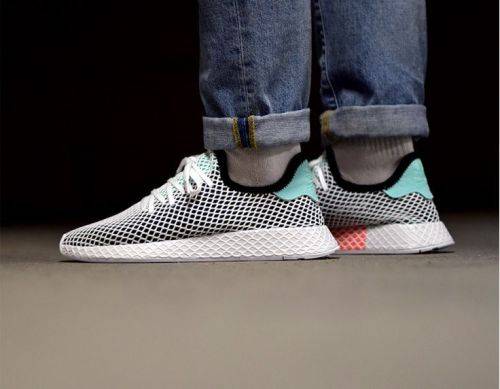adidas Men's Deerupt Runner Core Black/ Easy Green B28076 Size UK 11 (SA 11)