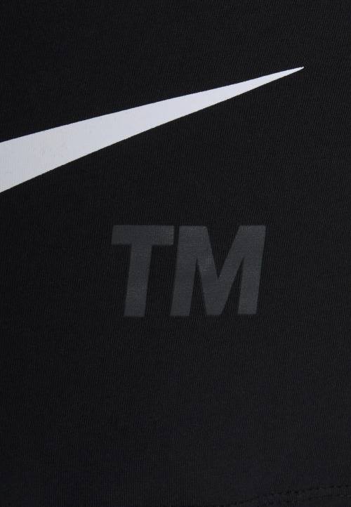 NIKE Men`s Sportswear Oversized Side Swoosh Statement SS Tee Black DX2115 010 Size Medium