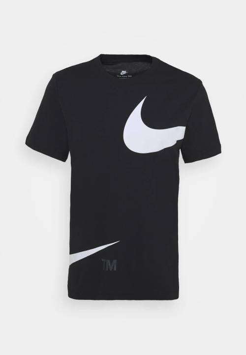 NIKE Men`s Sportswear Oversized Side Swoosh Statement SS Tee Black DX2115 010 Size Medium