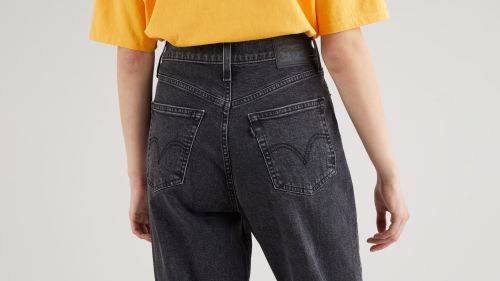 Levi`s® High Waisted Mom Jeans 26986-0000 Black / Gray Size 29 x 27