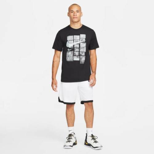 NIKE Men`s ONE CITY BASKETBALL SS Tee Black DM2529 010 Size Large