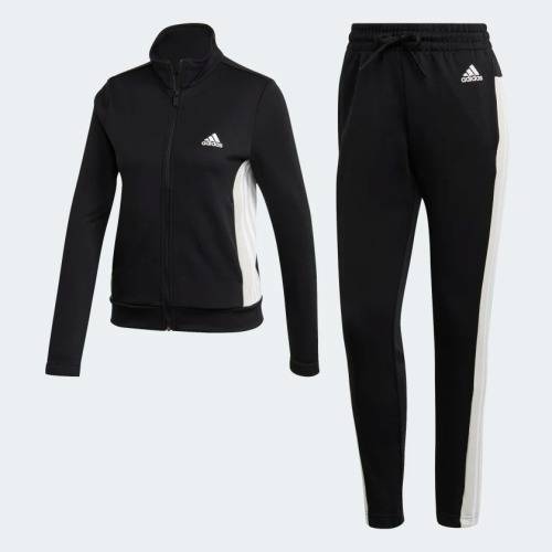 adidas Women`s TEAM SPORTS 2 PIECE TRACK SUIT Black FI6696 Size Medium