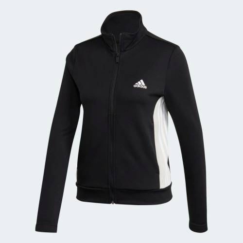 adidas Women`s TEAM SPORTS 2 PIECE TRACK SUIT Black FI6696 Size Medium