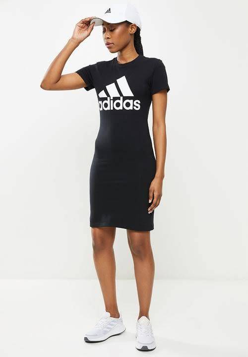 adidas Women`s BL SJ Logo Dress Black EX5068 Size Medium