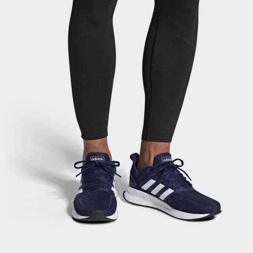 adidas Men`s RUNFALCON Dark Blue / Cloud White / Core Black F36201 Size UK 10 (SA 10)