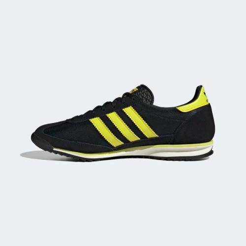 adidas Men`s SL 72 Core Black / Acid Yellow / Off White FX6672 Size UK 10 (SA 10)