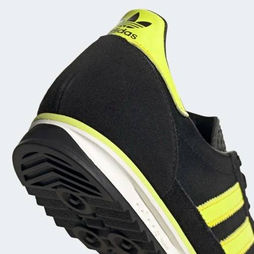 adidas Men`s SL 72 Core Black / Acid Yellow / Off White FX6672 Size UK 10 (SA 10)